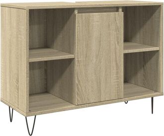 vidaXL Mueble de baño madera de ingeniería roble Sonoma 80x33x60 cm Vidaxl