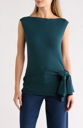 Renee C Side Tie Stretch Modal Top in Hunter Green at Nordstrom Rack, Size X-Large