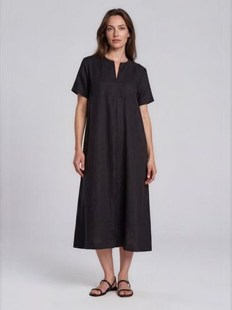 Masai Manipani Linen Tunic Dress in Black at Nordstrom, Size X-Small