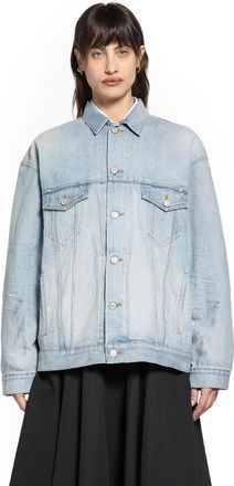 Balenciaga Masking Tape Logo Denim Jacket