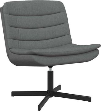 vidaXL Vidaxl - Silla Giratoria Gris Oscuro 63 X 75 X 76 Cm Tela
