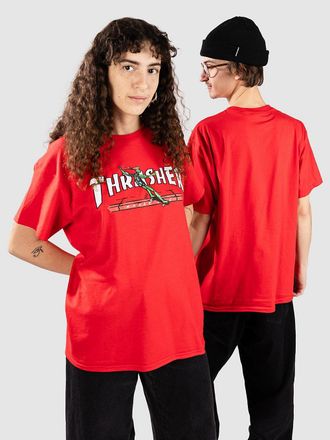 Thrasher Red Curb By Lsd Worldpeace T-Shirt rood