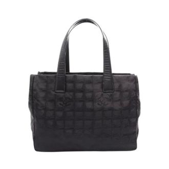 Chanel Pre-owned New Travel Line MM Nylon Canvas Tote Bag - Pre-owned - Mujer - Negro - ONE SIZE