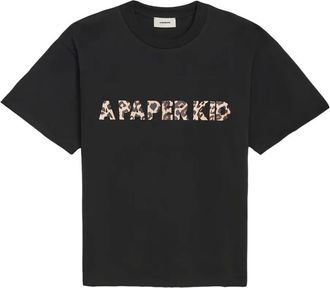 A Paper Kid logo-print T-shirt - men - Cotton - L - Black