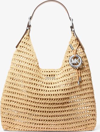Michael Kors Nolita Large Crocheted Hobo Shoulder Bag