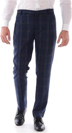 Daniele Alessandrini Jeans - Heren - Nette broeken - Blauw - XL - Wol - Broeken