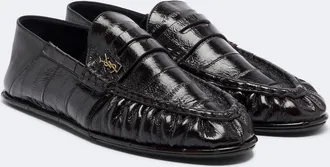 Saint Laurent Cassandre croc-effect leather loafers