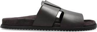 Dolce & Gabbana Logo-detail Sandalen - Heren - Sandalen - Bruin - 40 EU - Leer - Schoenen