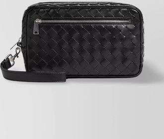 Bottega Veneta leather intrecciato pouch