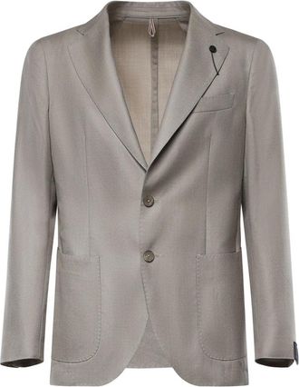Santaniello Gabardina Jacket - Heren - Blazers - Beige - M - Wol - Jassen