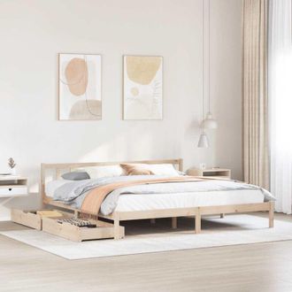 vidaXL Vidaxl - Estructura De Cama Sin Colch&oacute;n Madera Maciza De Pino 200x200 Cm