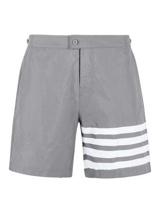 Thom Browne Swim Tech Grey Nylon Swimsuit