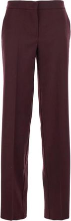 Twinset High Waist Straight Broeken - Dames - Straight fit broeken - Paars - L - Wol - Broeken