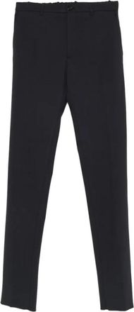 Incotex Blauwe Slim Fit Elastische Taille Broek - Heren - Slim Fit Broeken - Blauw - M - Broeken