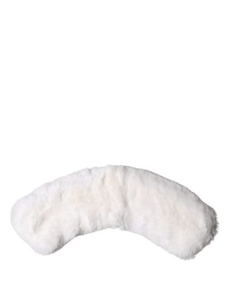 Dolce & Gabbana Womens Fur Shoulder Collar Shawl White
