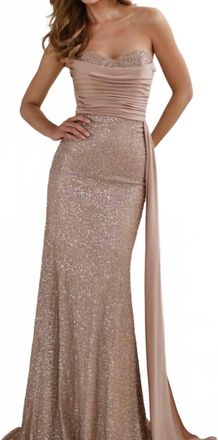 Cameron Blake Mother Of The Bride Dress In Rose Gold