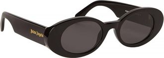 Palm Angels Gilroy Dark Grey Oval Unisex Sunglasses PERI051 1007 50