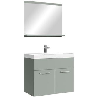 Badplaats Mobili da bagno Montreal Set 02 60 x 35 cm - Verde opaco - con specchio