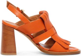 Guglielmo Rotta Jane Ranch Rust Sandaal - Dames - Sandalen met hakken - Bruin - 40 EU - Leer - Schoenen