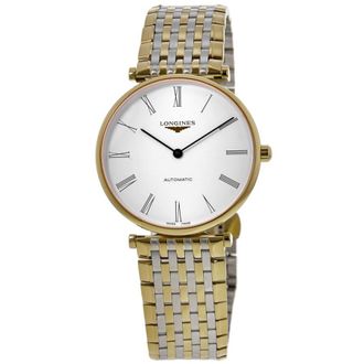 Longines La Grande Classique Automatic White Dial Yellow Gold PVD Steel Unisex Watch L4.908.2.11.7