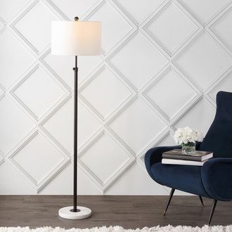 Jonathan Y Designs June 65 Adjustable Metal/Marble LED Floor Lamp