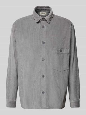 Thinking Mu Thinking Mu Regular Fit Hemdjacke mit Brusttasche Modell RIVER in Hellgrau, Gr&ouml;&szlig;e XL
