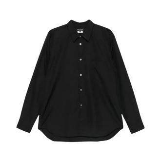 Comme Des Gar&ccedil;ons Katoenen overhemd met opgestikte zak - Heren - Overhemden - Zwart - Maat: 2XL Katoen