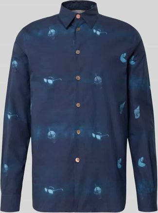 Paul Smith Regular Fit Freizeithemd mit Kentkragen in Marine, Gr&ouml;&szlig;e L