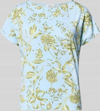 s.Oliver Red Label Relaxed Fit T-Shirt aus weichem Viskose-Mix in Hellblau, Gr&ouml;&szlig;e 34