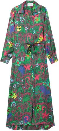AZ FACTORY Printed Maxi Dress - Dames - Wikkelkleedje - Veelkleurig - XS - Kleedjes