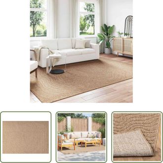 vidaXL vidaXL Tappeto per soggiorno - Tappeti per area Moir&eacute; AGIRA Naturale 280 x 200 cm Poliestere