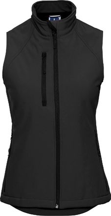 Russell Athletic Russell Dames/Dames Soft Shell Ademend Gilet Jacket (Zwart)