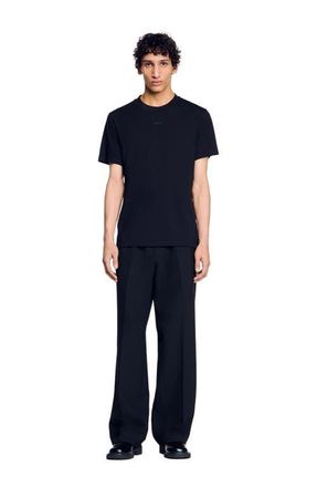Sandro Cotton T-shirt with logo in Black at Nordstrom, Size Xx-Large