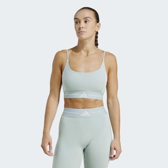 adidas Sport-BH ADIDAS PERFORMANCE HYG LS BRA, Damen, Gr. XXL, N-Gr, wonder sage, Obermaterial: 85% Polyester, 15% Elasthan, BHs Sport-BH