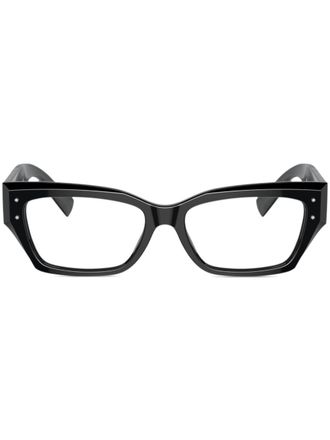 Dolce & Gabbana Eyewear Occhiali squadrati con logo inciso - Nero
