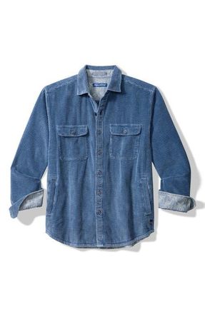 Tommy Bahama Indigo Valley Cotton Corduroy Button-Up Shirt Jacket at Nordstrom, Size Medium