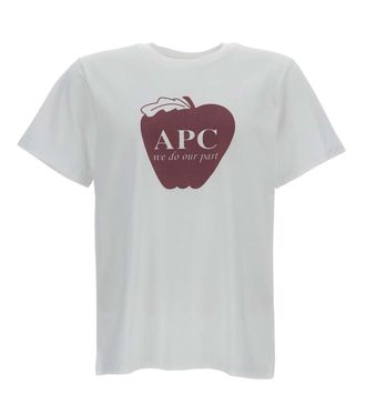 A.P.C. White Crew Neck T-Shirt