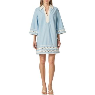English Factory Colorblock Minidress in Powder Blue at Nordstrom, Size X-Small