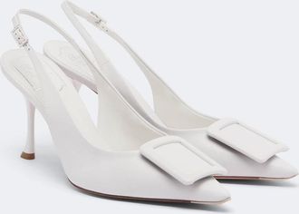Roger Vivier Viv In The City leather slingback pumps