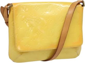 Louis Vuitton Tweedehands leren Louis Vuitton tassen - Dames - Vintage Schoudertas - Geel - ONE Size - Leer - Vintage