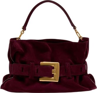Balmain Anthem Shoulder Bag Burgundy