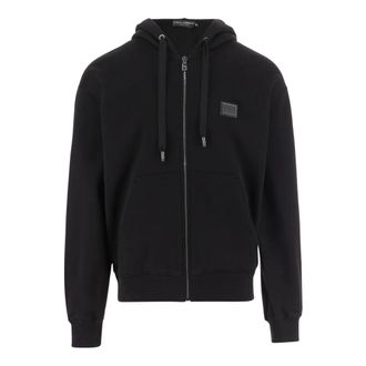 Dolce & Gabbana Heren, Sweatshirts & Hoodies, Zwart, Maat: XL Katoen