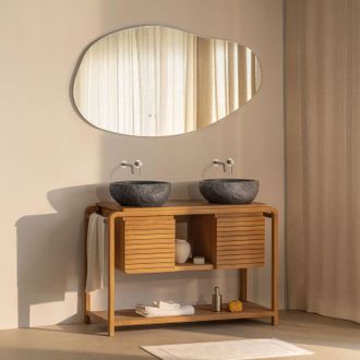 Sklum Conjunto De Mueble De Ba&ntilde;o En Madera De Teca Bradley Sklum