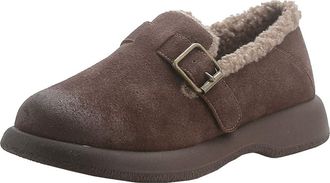 Generic Women winter snow boots with plush warm cotton shoes for outdoor sports and leisure comfortable round toe short boots (brown,6.5)