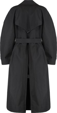 Moncler Womens Trench Coat Zake Black Polyester & Raincoats