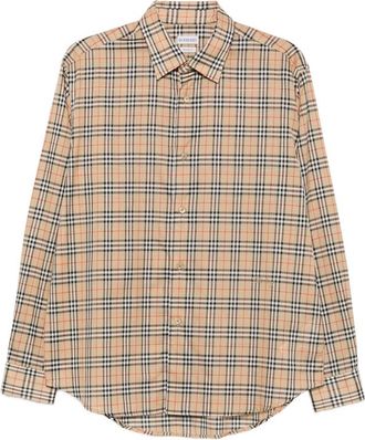 Burberry Check-pattern Long-sleeve Shirt