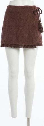 Z Supply Canopy Wrap Skirt In Chocolate Cherry