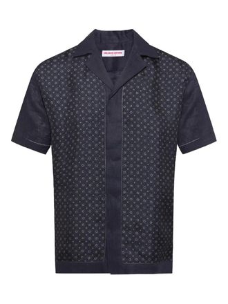 Orlebar Brown Maitan geometric-print shirt - Blue