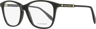 Alexander McQueen Ladies Black Square Eyeglass Frames AM0191O 001