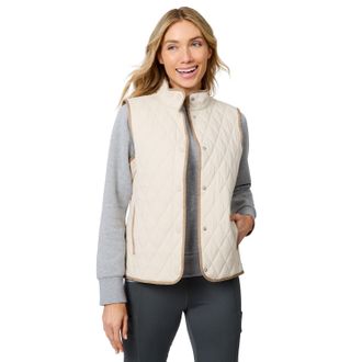 Free Country Womens Cirrus Diamond Quilted Button Down Vest